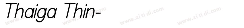 Thaiga Thin字体转换